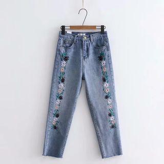 Daisy Embroidered Jeans