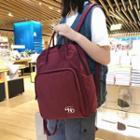 Letter Embroidered Square Lightweight Backpack