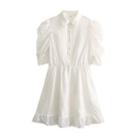 Short-sleeve Lace Shirt Dress