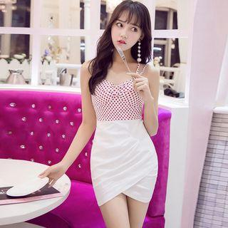 Strappy Mock Two Piece Sheath Dress