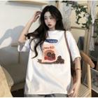 Elbow-sleeve Cookies T-shirt