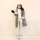 Notched-lapel Faux-shearling Coat