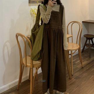 Long-sleeve Turtleneck T-shirt / Midi Jumper Dress
