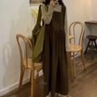 Long-sleeve Turtleneck T-shirt / Midi Jumper Dress