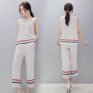 Set: Striped Tank Top + Pants