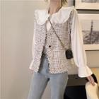 Tweed Vest / Long-sleeve Top