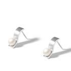 925 Sterling Silver Faux Pearl Earring As Shown In Figure - One Size