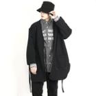 Strap-waist Oversized Cardigan