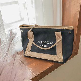 Lettered Canvas Tote & Pouch