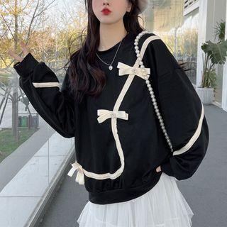 Contrast Bow Sweatshirt