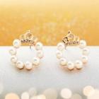 Beaded Crown Earrings
