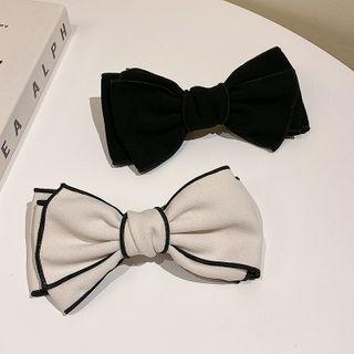 Piped Bow Fabric Hair Clip