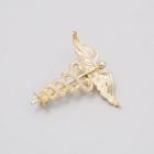 Caduceus Alloy Brooch Z37 - Gold - One Size