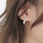 Faux Pearl Bean Earring 1 Pair - Aea0314 - Gold - One Size