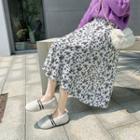 Print Floral A-line Skirt