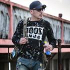 Long-sleeve Paint Splattered T-shirt