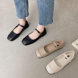 Square-toe Flat Mary Jane Shoes
