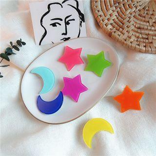 Moon / Star Acrylic Hair Clip