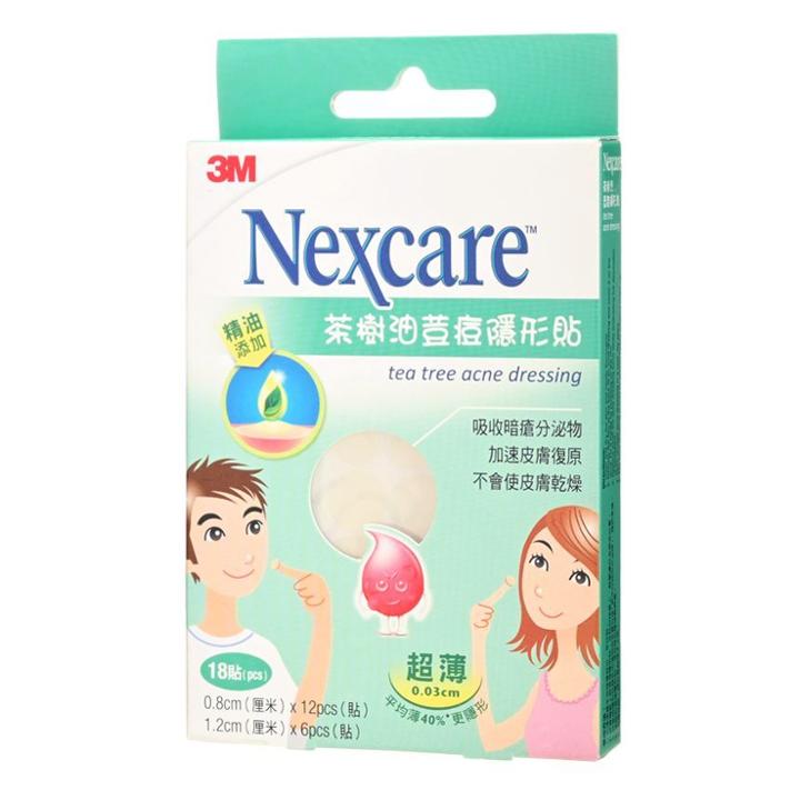3m - Nexcare Tea Tree Acne Dressing Spot Patch 18 Pcs