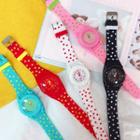 Dotted Silicone Strap Watch
