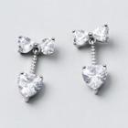 Rhinestone Dangle Earring 1 Pair - S925 Sterling Silver Earring - One Size