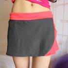 Color Block Sports Skirt