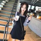 Set: Striped Shirt + Strappy A-line Dress