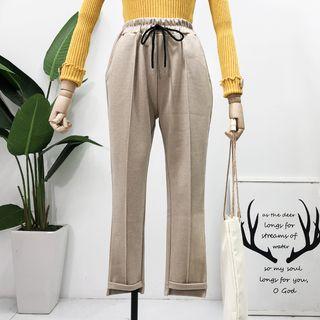 High-waist Drawcord Harem Pants