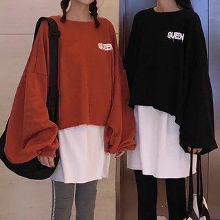 Letter Sweatshirt / Long Vest