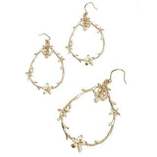 Alloy Branches Drop Earring Gold - One Size
