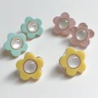 Flower Stud Earring 1 Pair - Blue - One Size