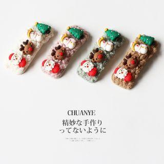 Christmas Fleece Hair Clip