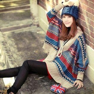 Patterned Thick Cardigan