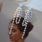Pearl Accent Tassel Earrings