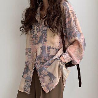 Patterned Sheer Shirt One Size