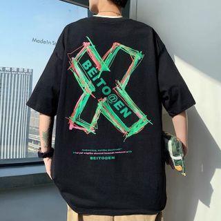Print Short-sleeve Round-neck T-shirt