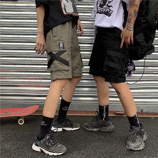Cross Tape Cargo Shorts