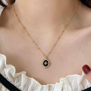 Star Pendant Stainless Steel Necklace Gold - One Size