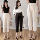 Belted Cropped Pants