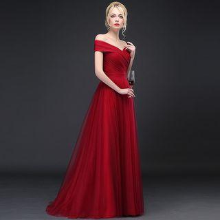 Off-shoulder Evening Dress