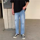 Couple Matching Straight-leg Ripped Jeans