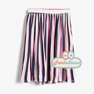 Band-waist Striped Skirt
