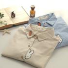 Long-sleeve Rabbit Embroidered Shirt
