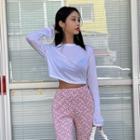 Tied Cutaway-back Cropped Top