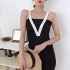 Color Block Knitted Camisole Top