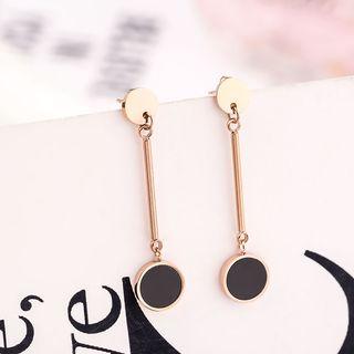 Disc Drop Earring As Shown In Figure - One Size