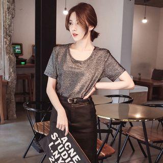 Short-sleeve Glittering T-shirt