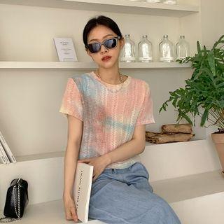 Tie-dye Textured Top