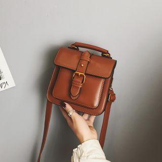 Mini Faux Leather Crossbody Satchel