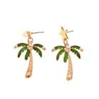 Asymmetric Beaded Coco Tree Earrings